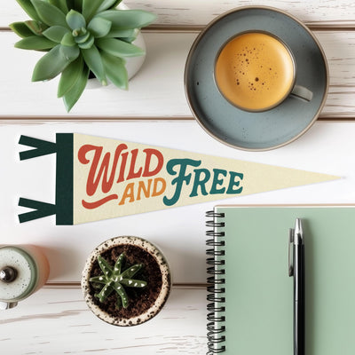 Wild and Free Felt Pennant