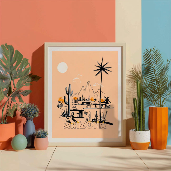 Arizona Mid Century Travel Poster