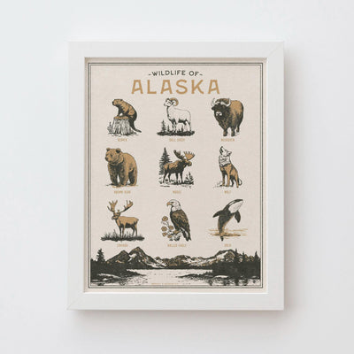 Alaska Wildlife Wall Art Print