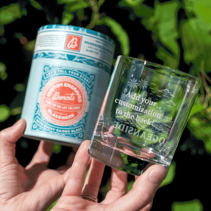 Oceanside California Engraved Glass