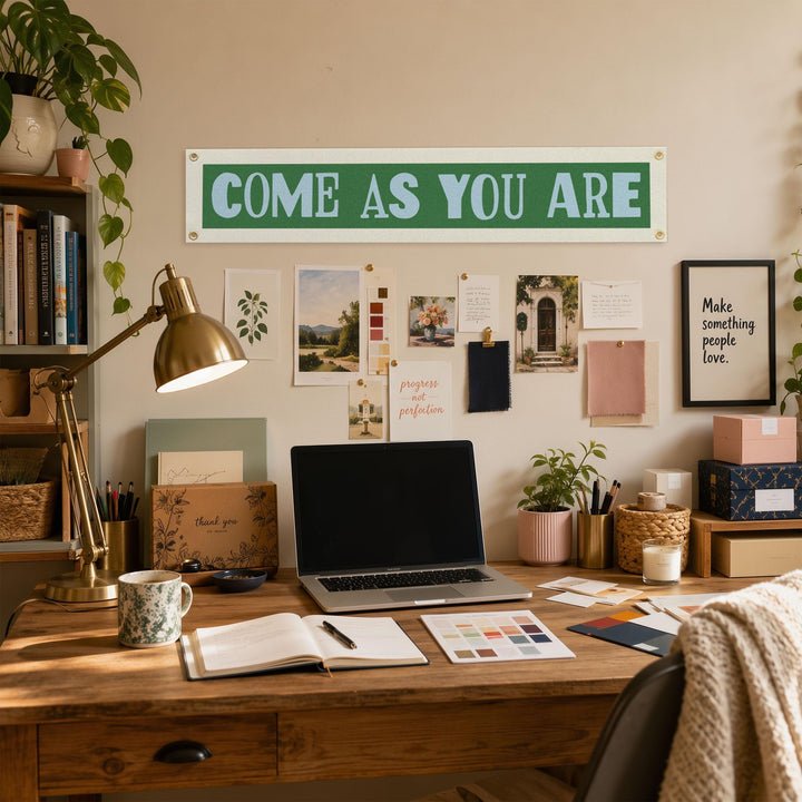 Come As You Are Felt Banner