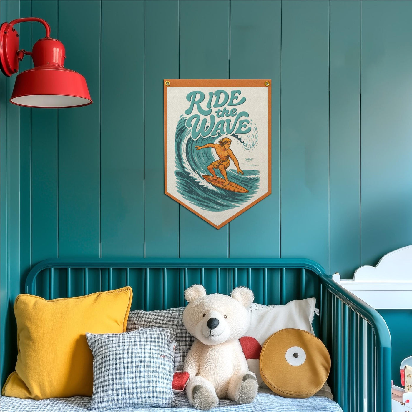 Ride The Wave Felt Camp Flag