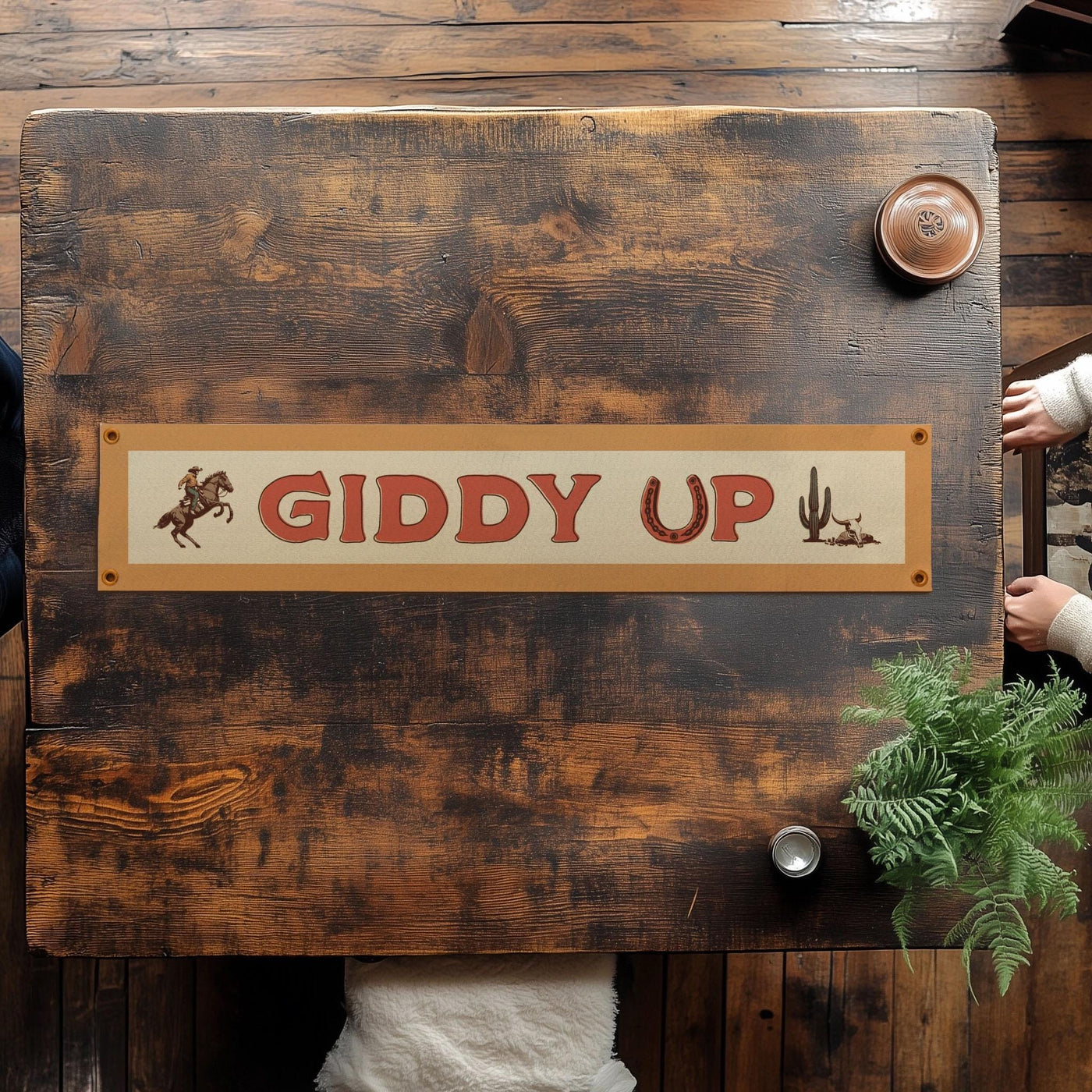 Giddy Up Felt Sign Banner