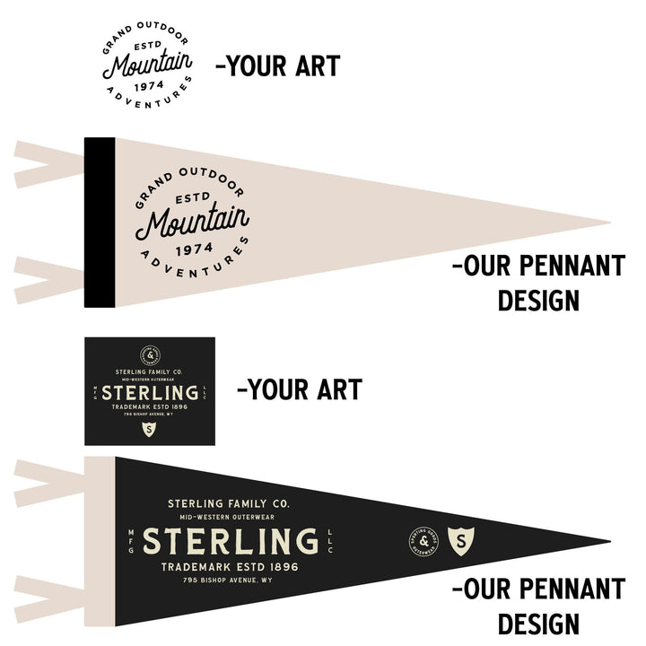 Custom Logo Felt Pennant