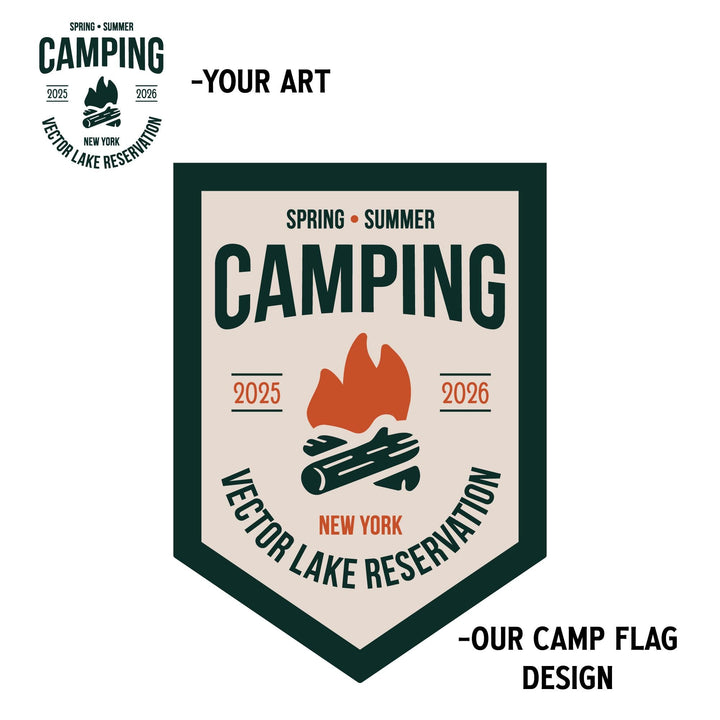 Custom logo Felt Camp Flag