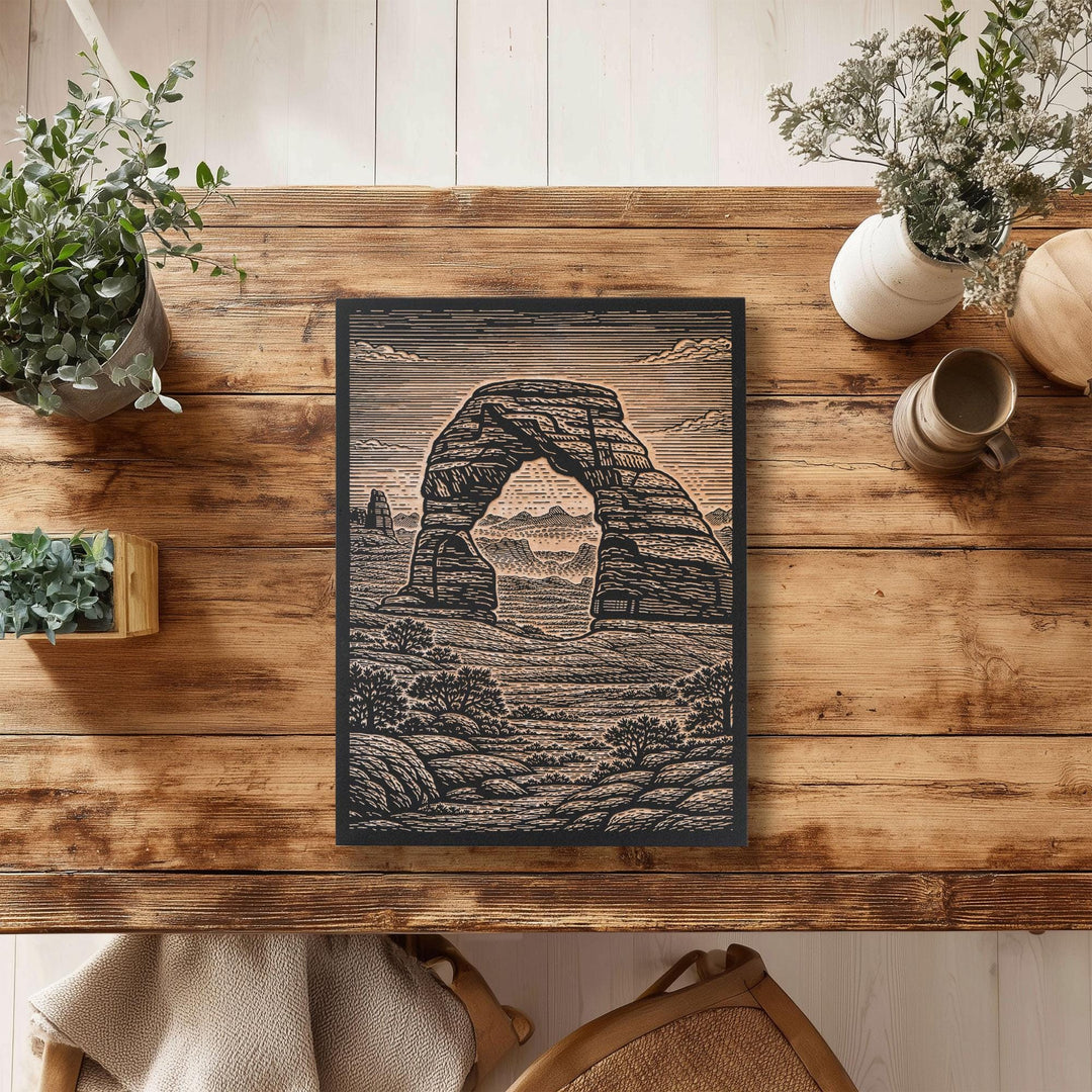 Arches National Park Engraved Birch Art Panel