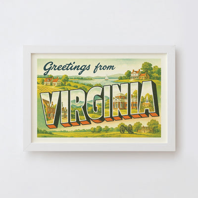 Virginia Postcard Art Print
