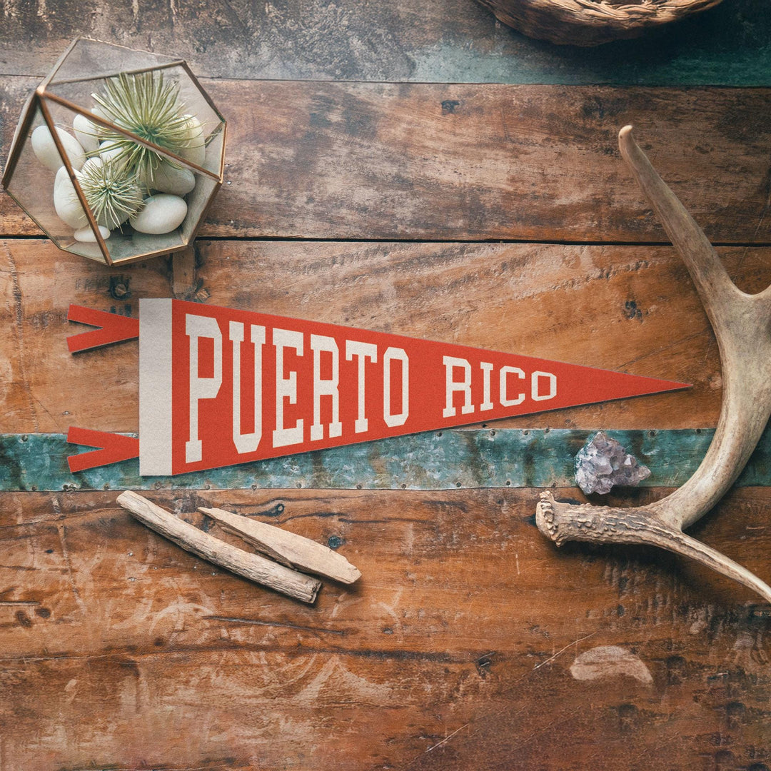 Puerto Rico Varsity Felt Pennant