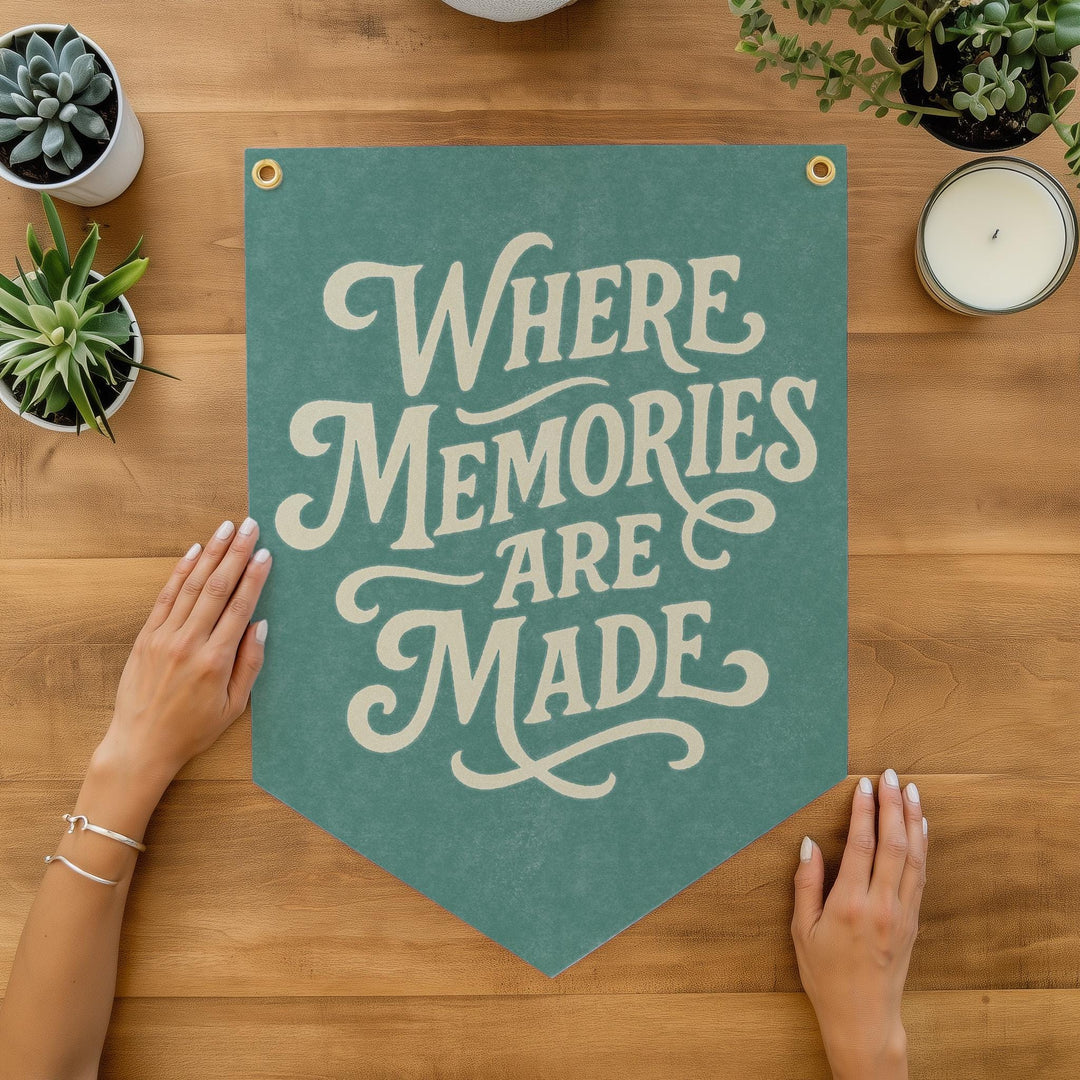 Where Memories Are Made Felt Camp Flag