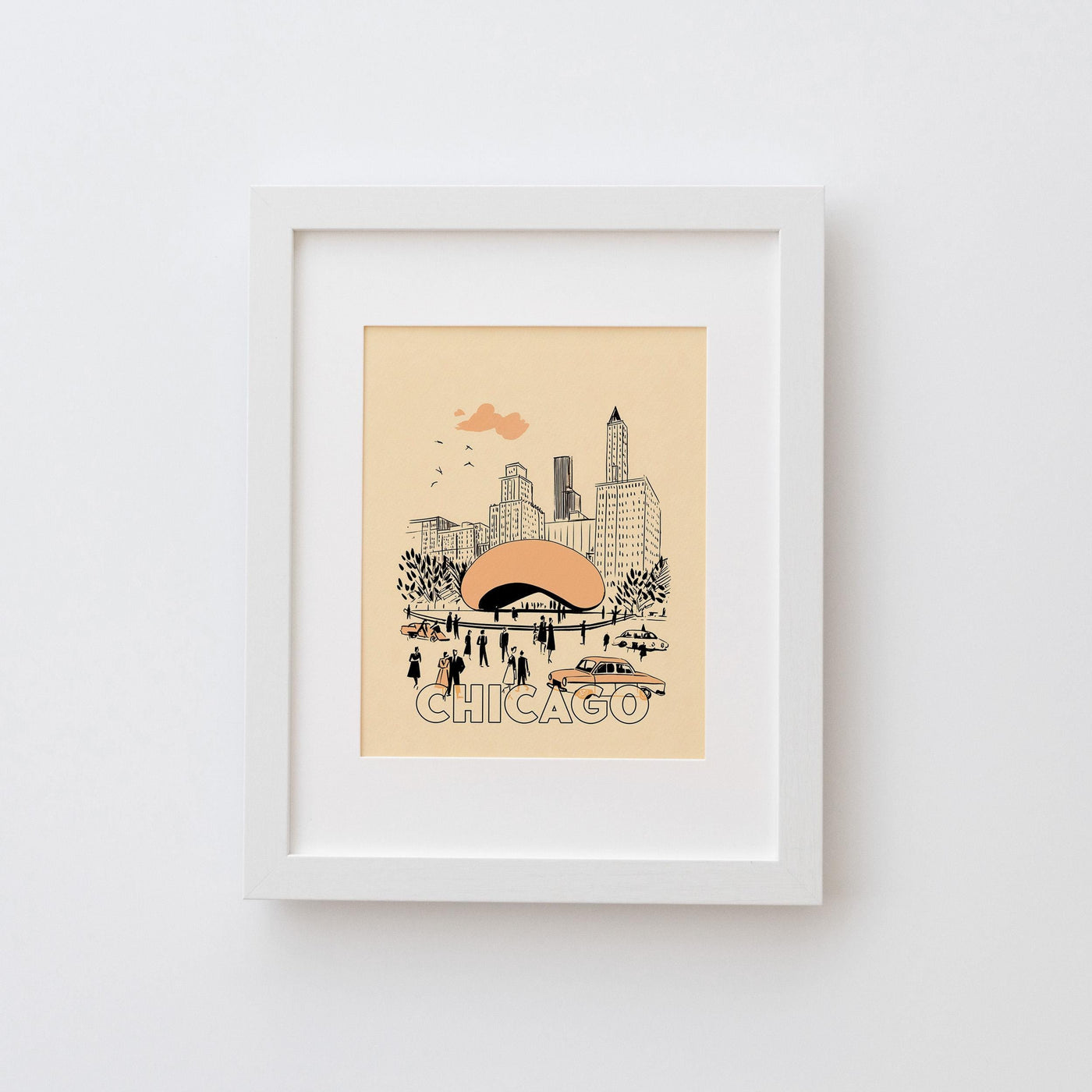 Chicago, Illinois MCM Paper Print