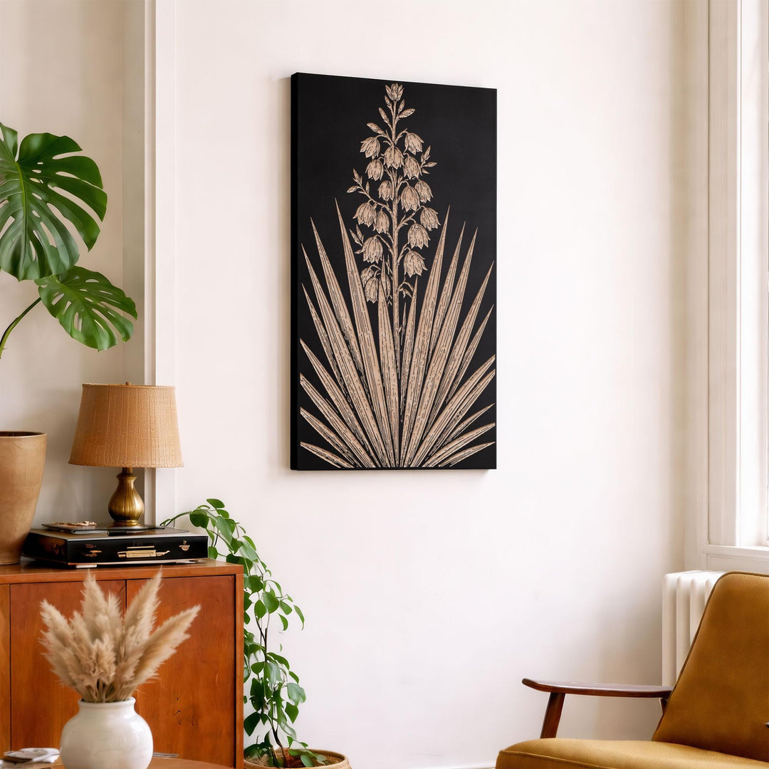 Yucca Plant Engraved Birch Art Panel