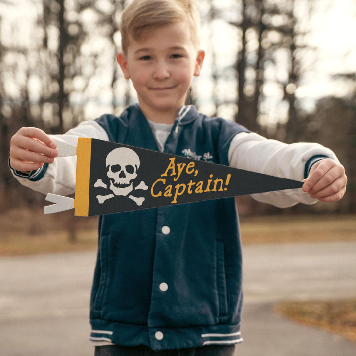 Aye Captain Felt Pennant