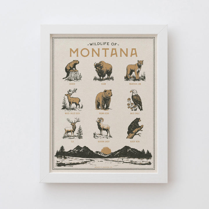 Montana Wildlife Print
