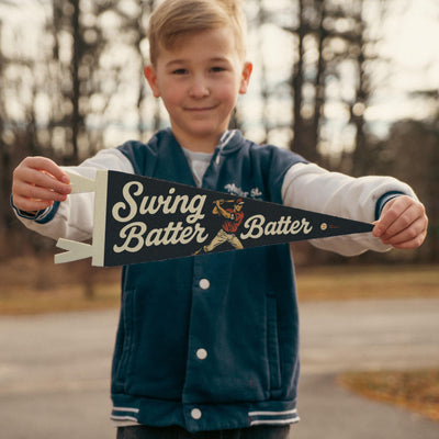 Swing Batter Batter Felt Pennant