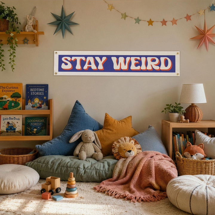 Stay Weird Felt Banner