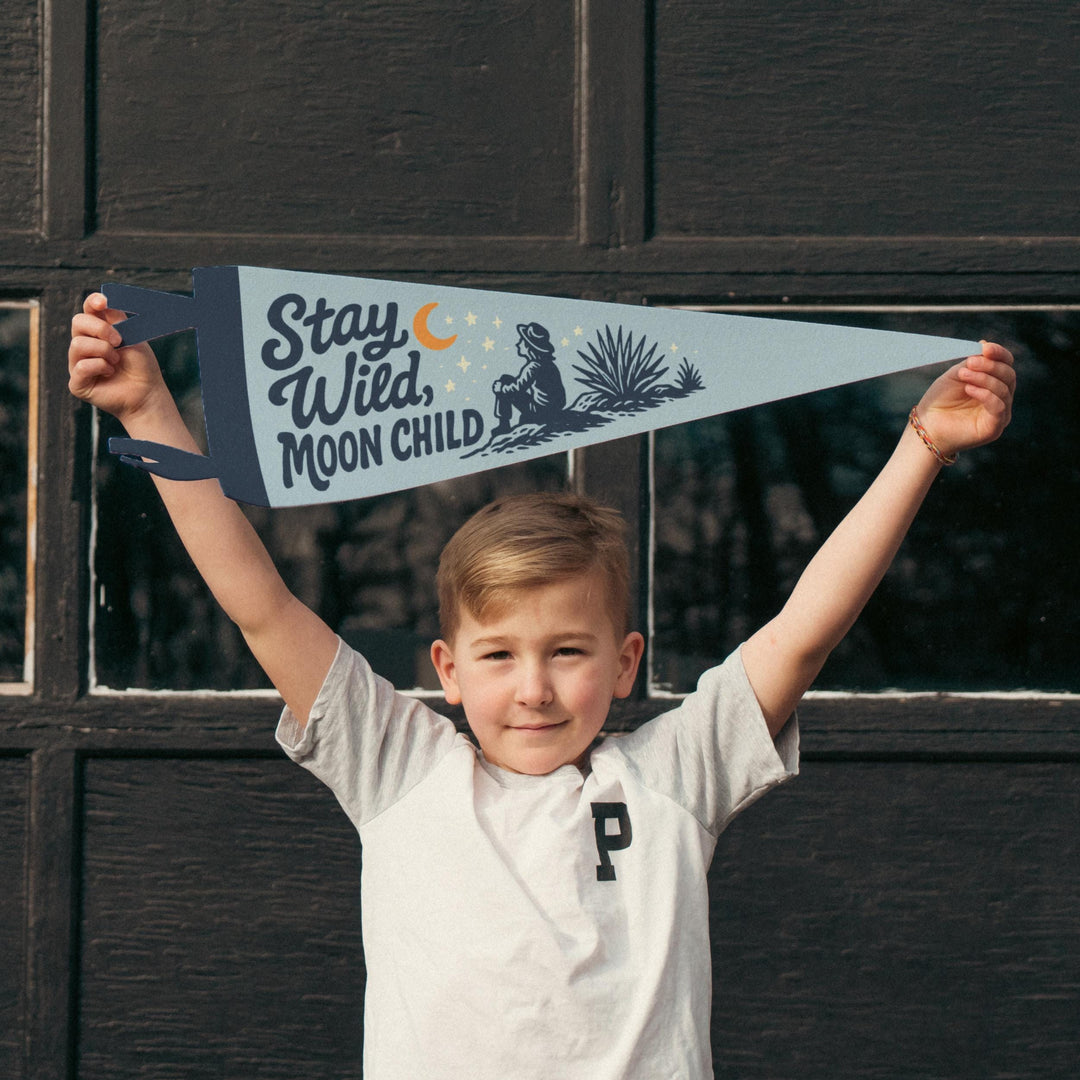 Stay Wild Moon Child Felt Pennant