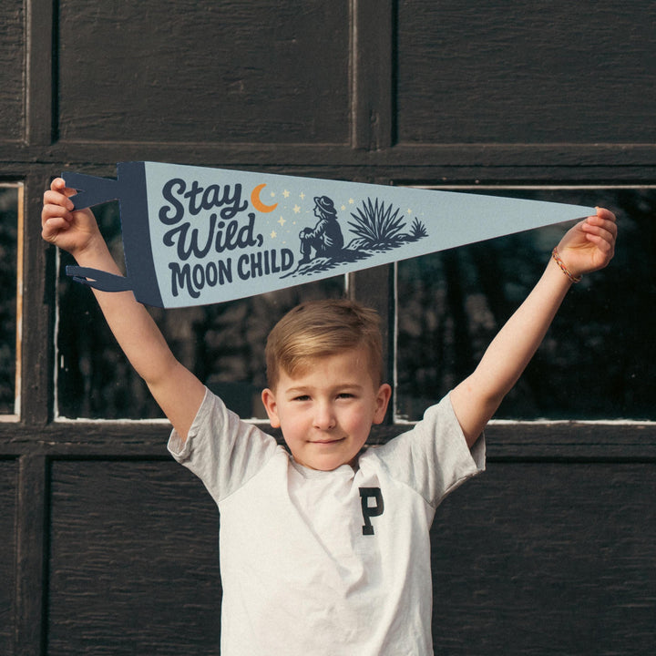 Stay Wild Moon Child Felt Pennant