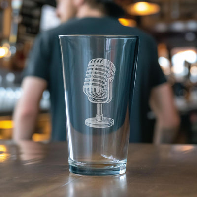 Vintage Microphone Glass