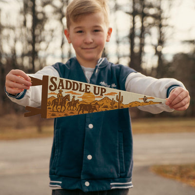 Saddle Up Felt Pennant
