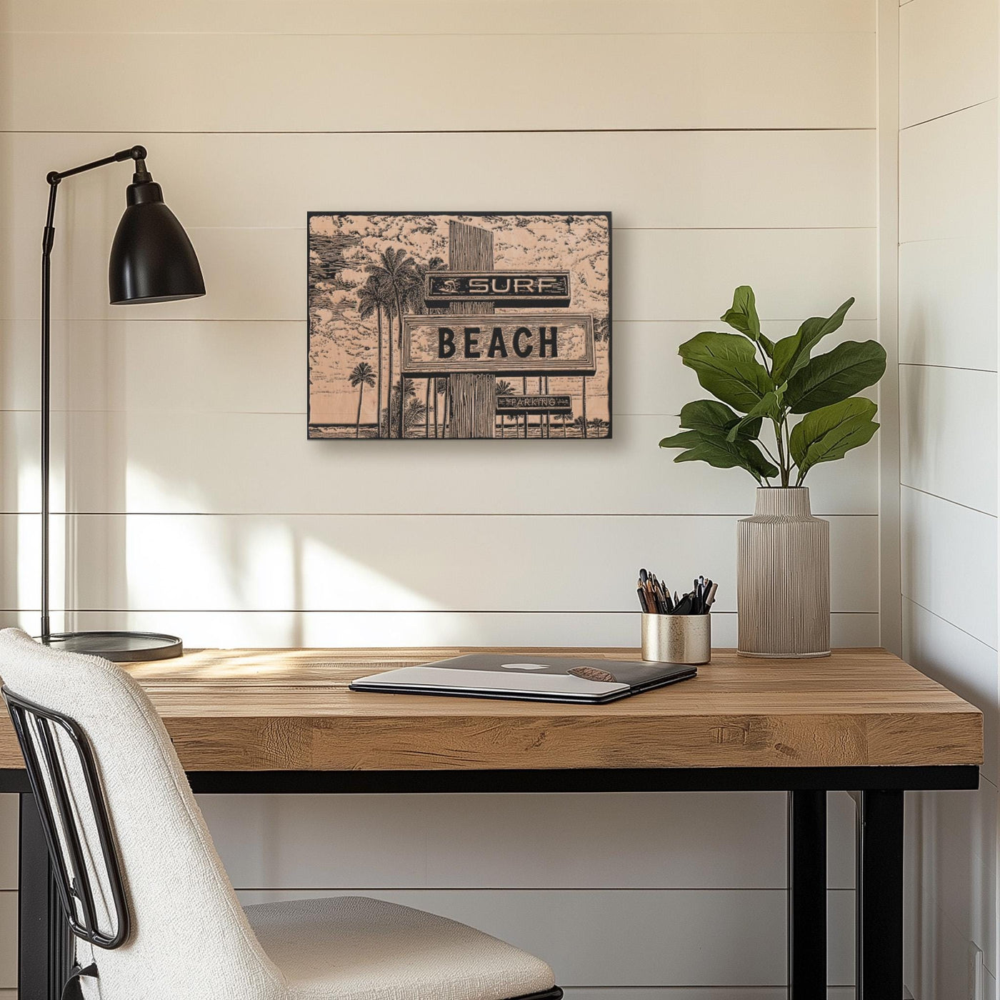 Surf Beach Sign Wall Art
