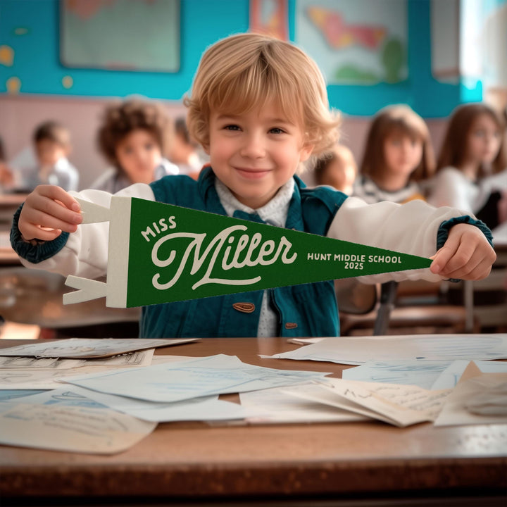 Custom Teacher Name Felt Pennant