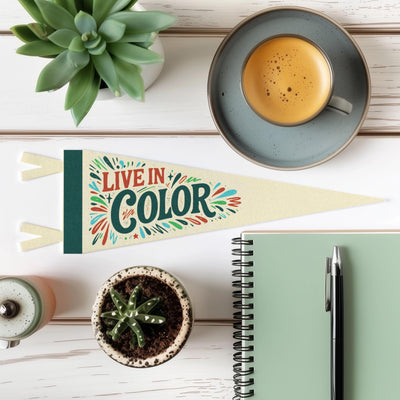 Live In Color Felt Pennant