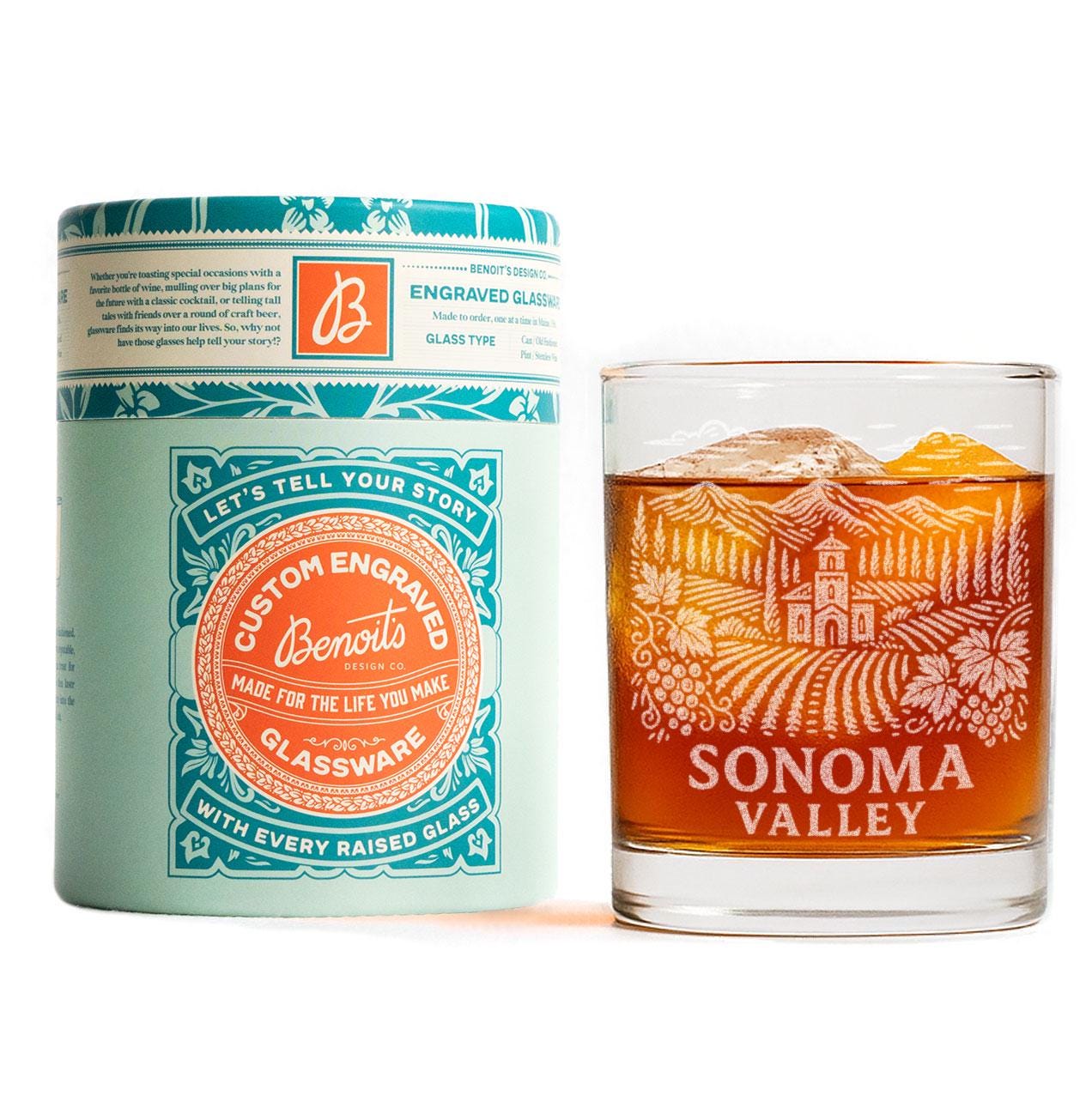 Sonoma Valley California Glass