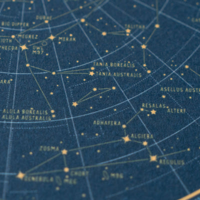 Northern Hemisphere Star Map Felt Poster Banner Print