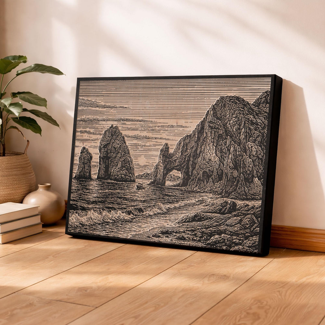 El Arco Cabo Engraved Birch Art Panel