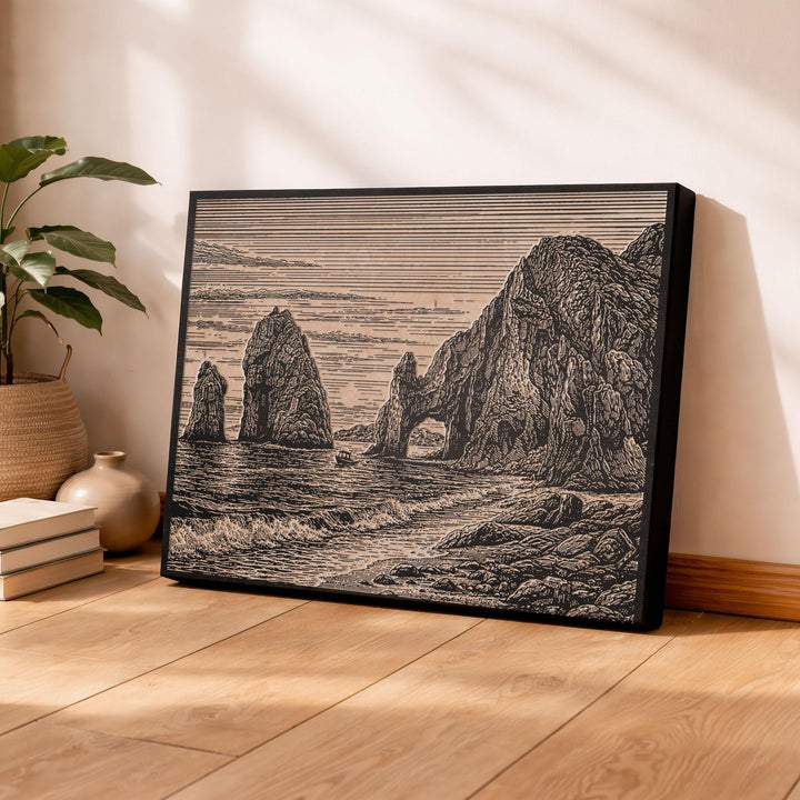 El Arco Cabo Engraved Birch Art Panel