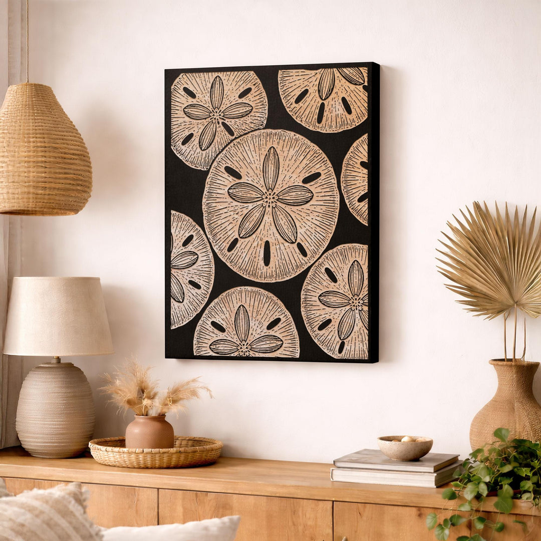 Sand Dollar Engraved Birch Art Panel