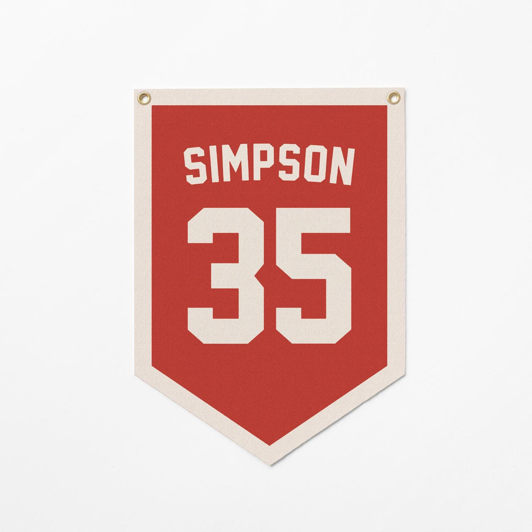 Custom Sports Jersey Style Felt Camp Banner