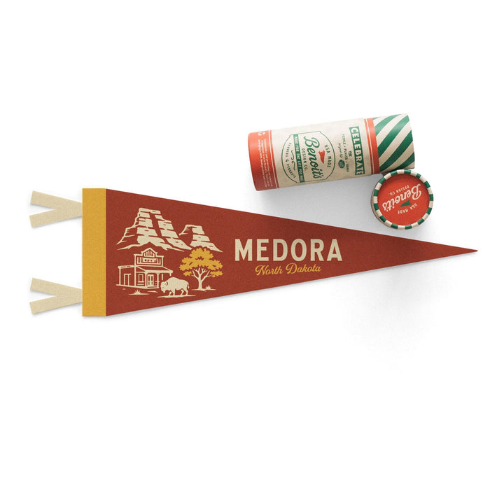 Medora North Dakota Felt Pennant