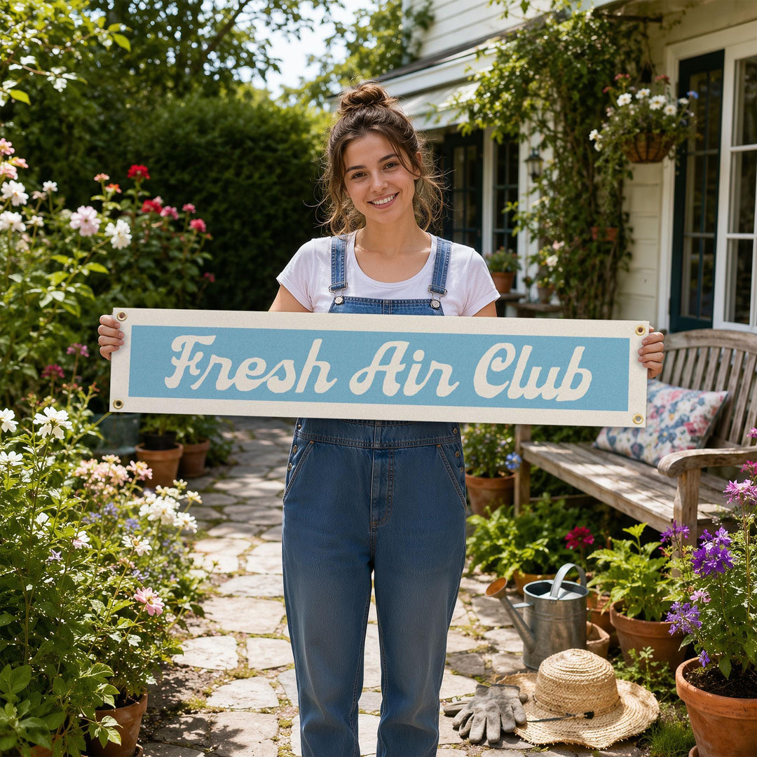 Fresh Air Club Felt Banner