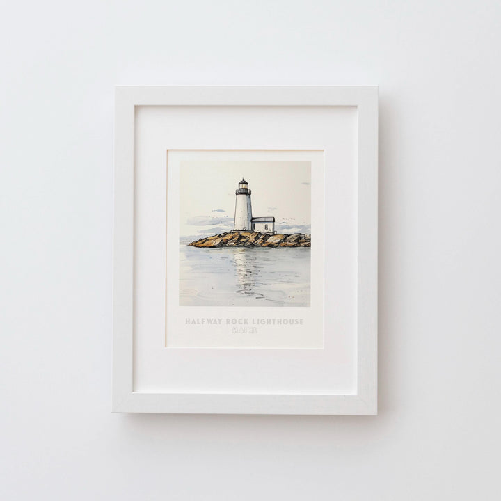 Halfway Rock Lighthouse, Maine Print