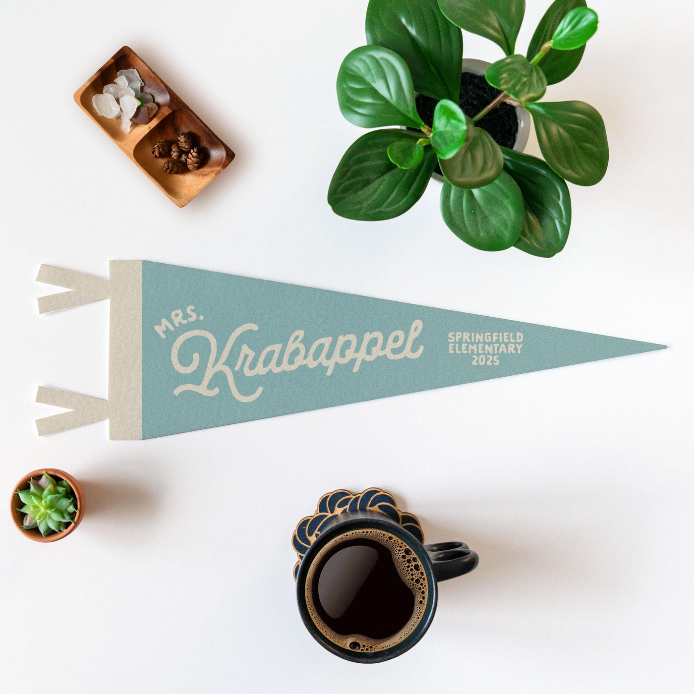 Custom Teacher Name Felt Pennant