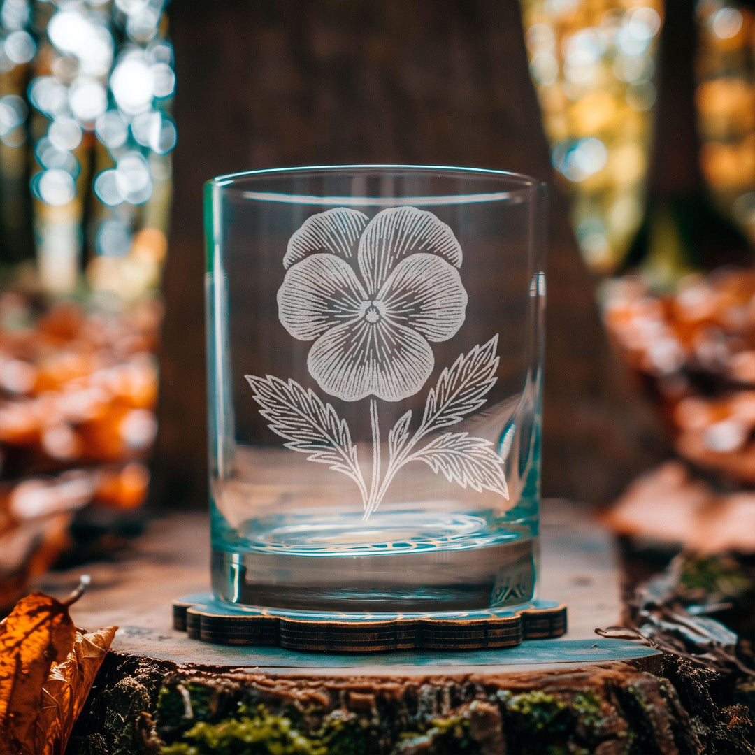 Pansy Flower Glasses