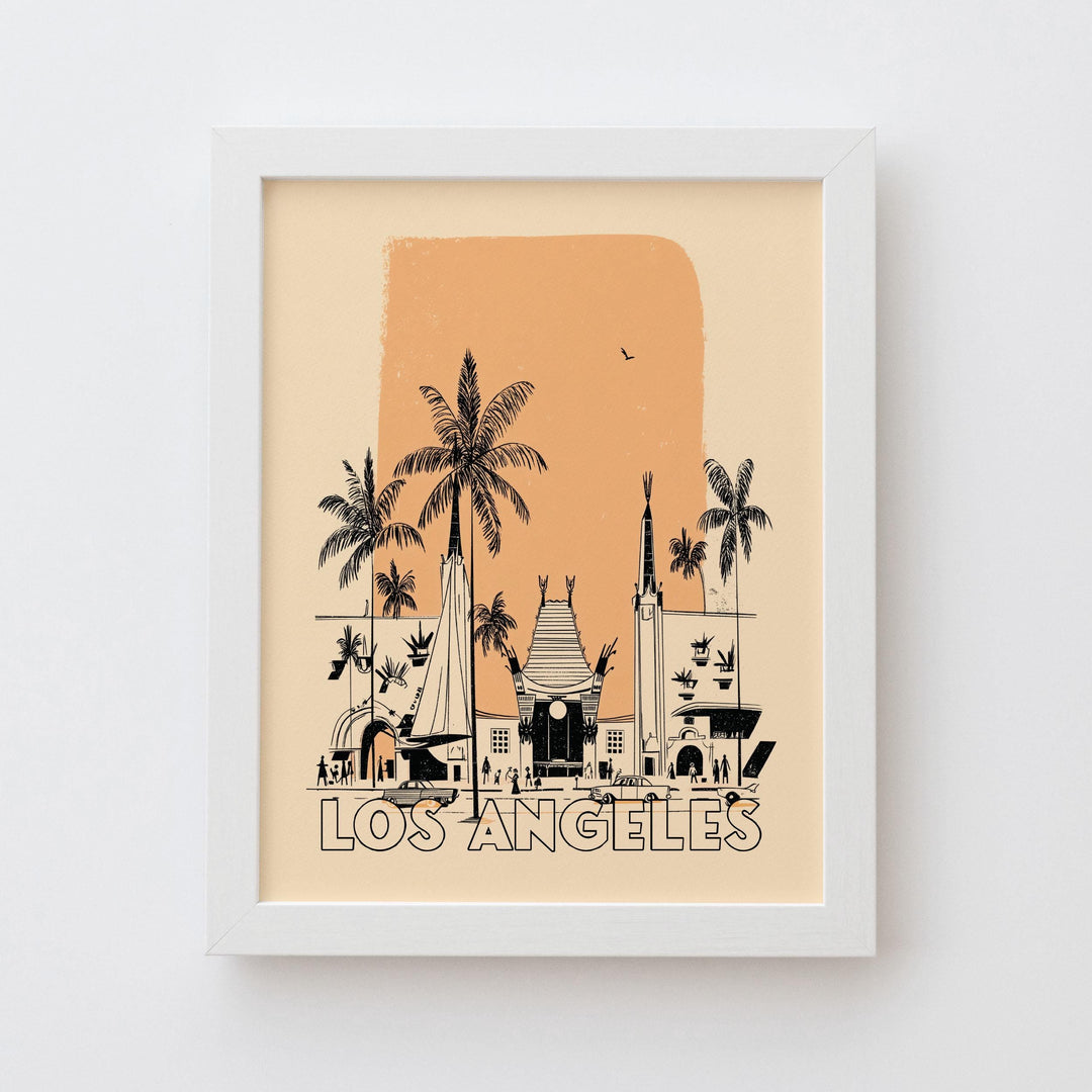 Los Angeles, California Mid Century Travel Poster