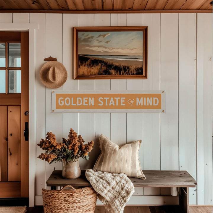 Golden State of Mind Felt Sign Banner