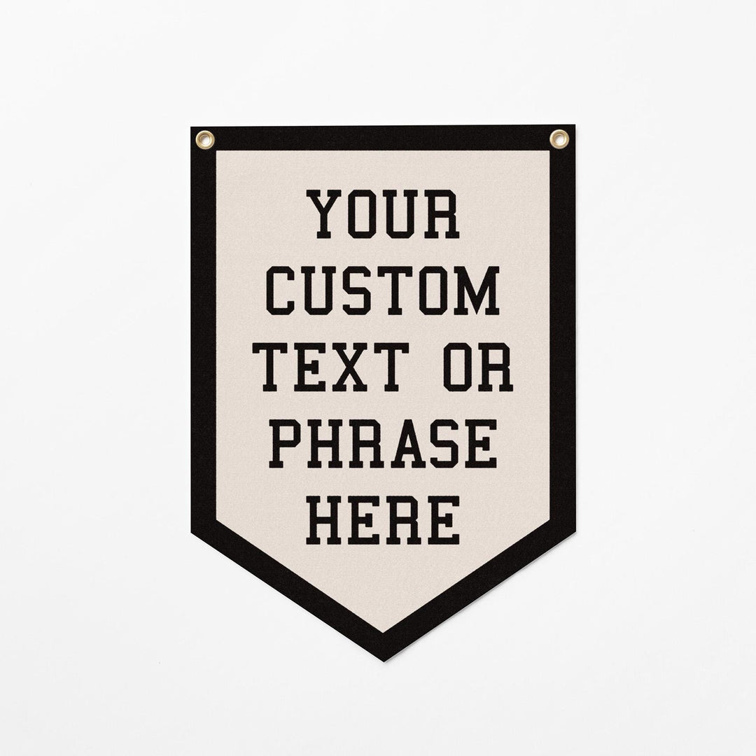 Custom Varsity Sign Felt Camp Flag
