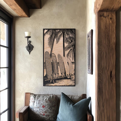 Surf Boards and Palm Trees Wall Art
