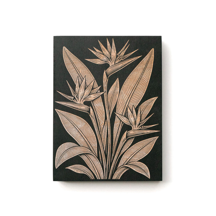 Birds of Paradise Engraved Birch Art Panel