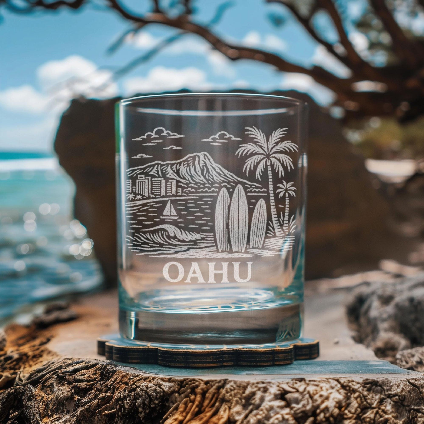 Oahu Hawaii Glass