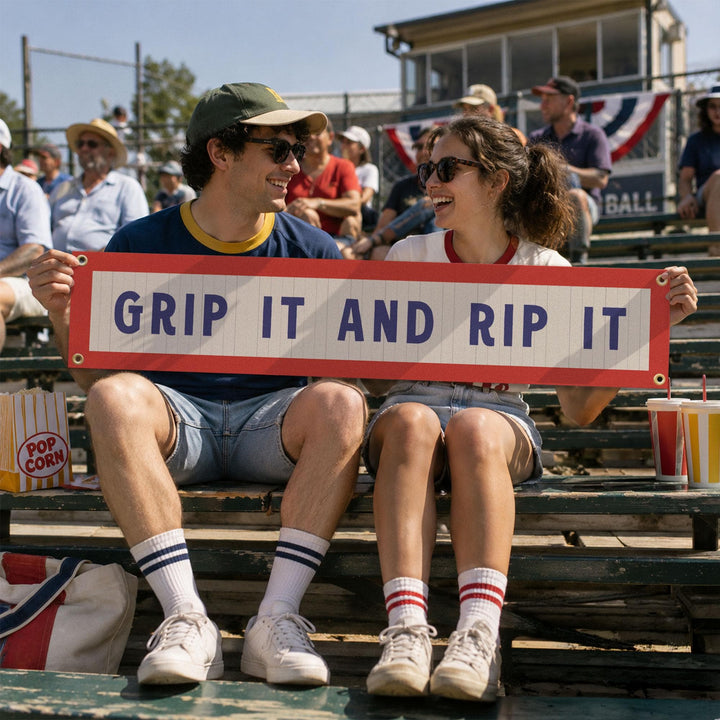 Grip It And Rip It Felt Sign Banner