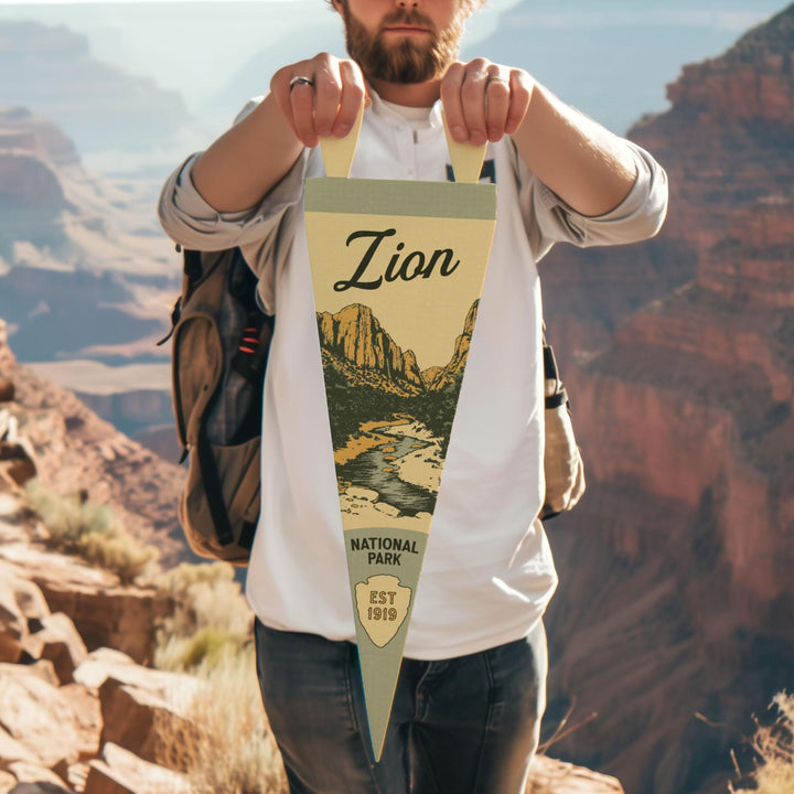 Zion National Park Felt Pennant