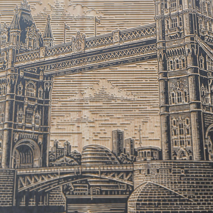 Tower Bridge London Engraved Birch Art Panel
