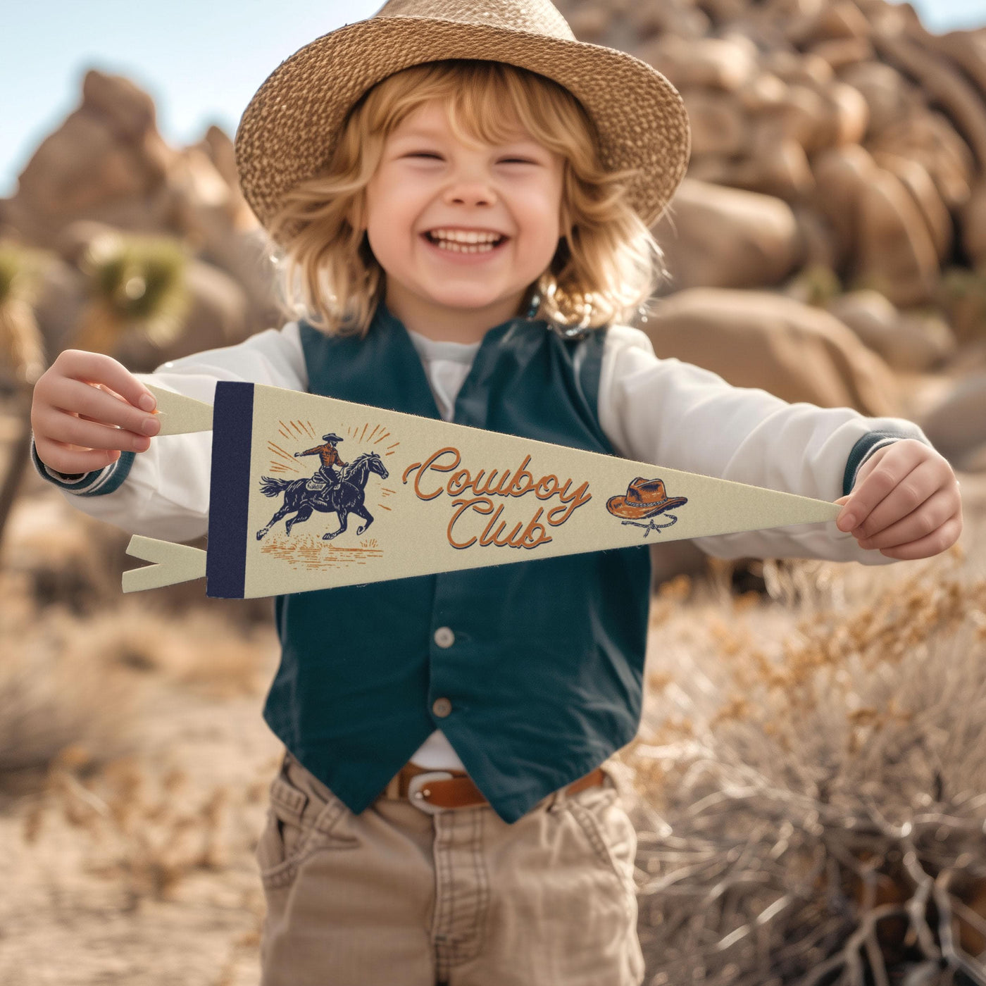 Cowboy Club Felt Pennant
