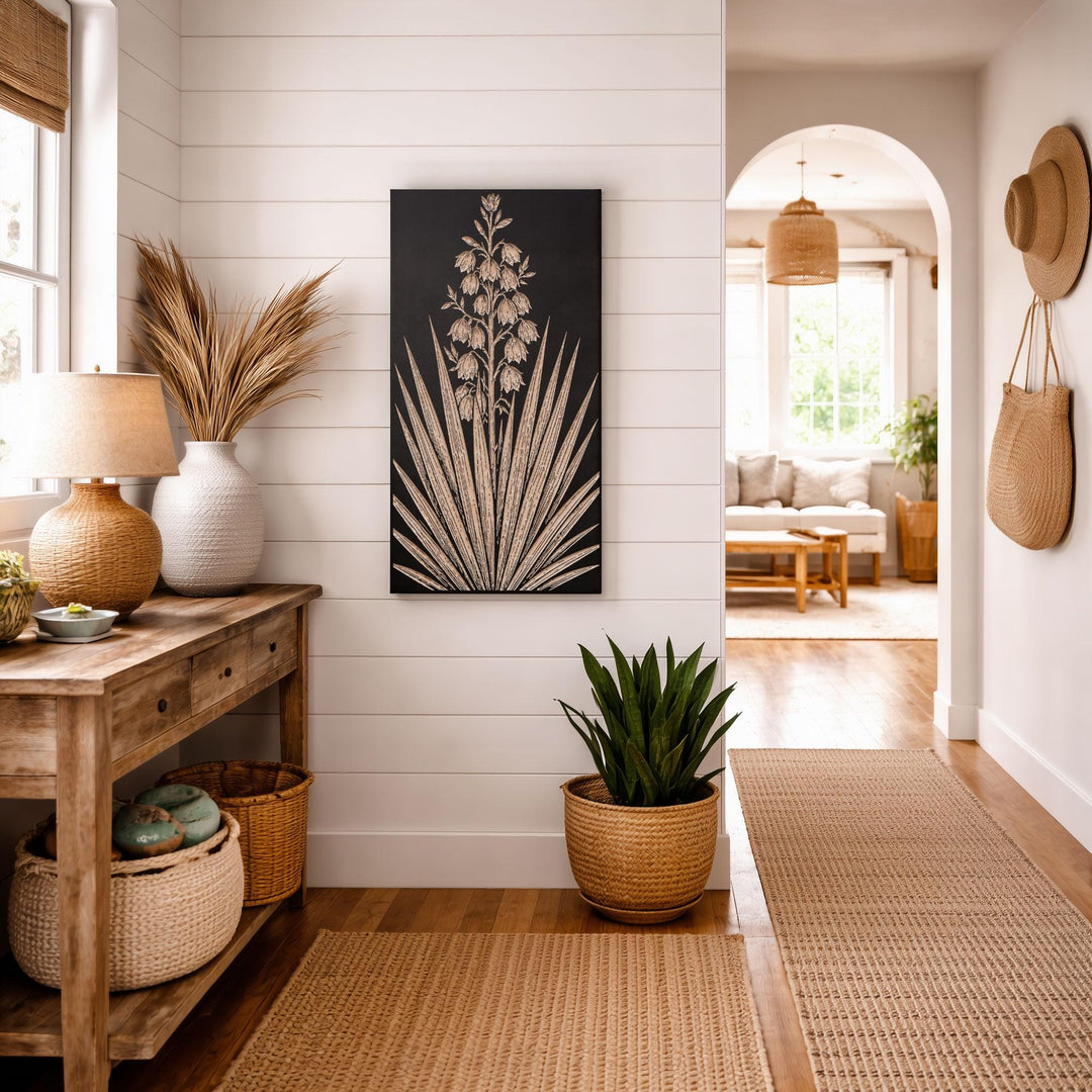 Yucca Plant Engraved Birch Art Panel