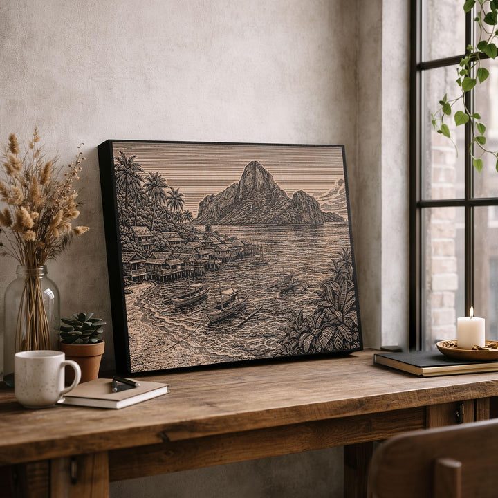 El Nido Philippines Engraved Birch Art Panel