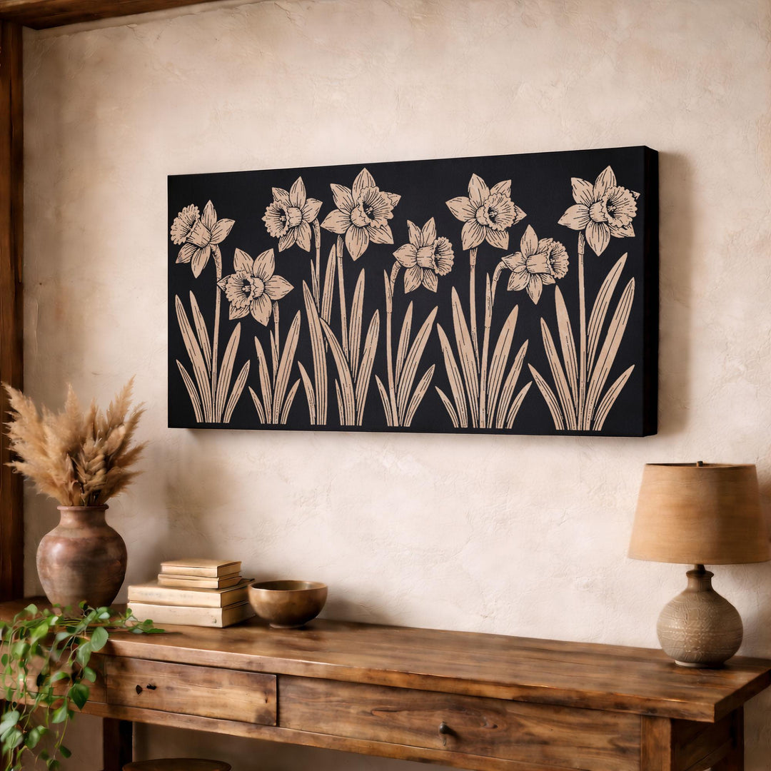 Daffodils Engraved Birch Art Panel